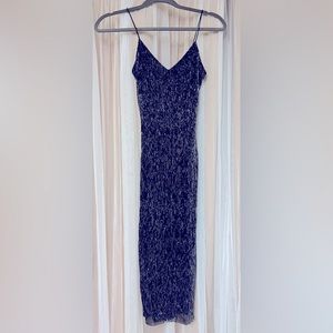 Black Metallic Midi Dress- Size Small